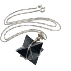 Merkaba: Φυλαχτό Αστέρι Από Μαύρο Αχάτη