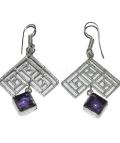 Σκουλαρίκια amethyst Celtic