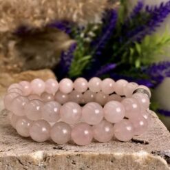 Βραχιόλι Ροζ Χαλαζία (Rose Quartz)