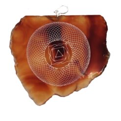 Μενταγιόν 1ο τσάκρα-Κόκκινος αχάτης