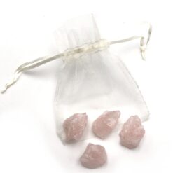 Φυσικό Ορυκτό Πέτρωμα - Ροζ Χαλαζία- Πουγκί