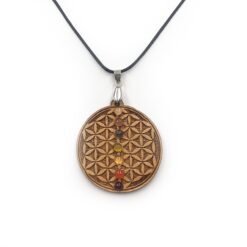 Ξύλινο μενταγιόν Λουλούδι της Ζωής