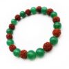 Βραχιόλι πράσινος Ιαδεΐτης – Green Jade- Rudraksha