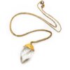 Μενταγιόν Gold  Crystal Quartz