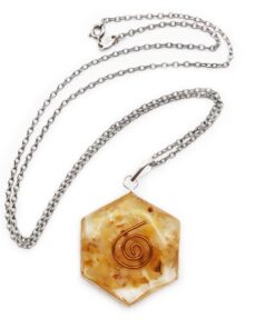 Φυλαχτό  Αυτοπεποίθησης-Orgone Hexagon -Κίτρινος Ίασπις