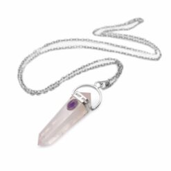 Φυλαχτό wand Ροζ χαλαζια