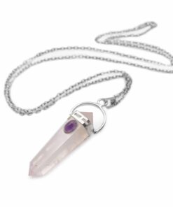 Φυλαχτό wand Ροζ χαλαζια