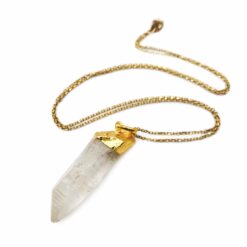 Μενταγιόν White Amethyst Natural Point