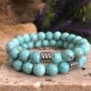 Βραχιόλι Μπλε Χαολίτη (Blue Howlite)