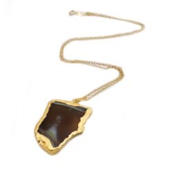 Alternative view of Μενταγιόν Φέτα Καφέ Αχάτης