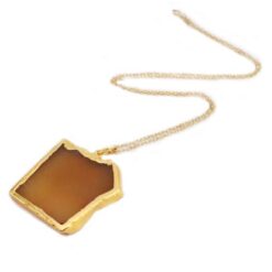 Μενταγιόν Καφέ Αχάτη