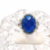 Aσημένιο Δαχτυλίδι 925  Blue Zircon
